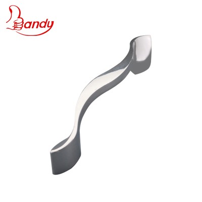 Furniture Hardware Built In Nickel Kitchen Cabinet Winding Curve Decorative Handle In Finishing Handle For Living Room